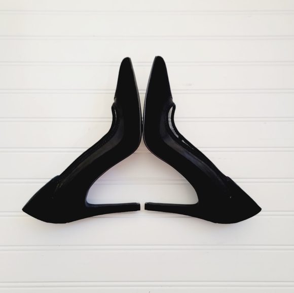 Calvin Klein Black Suede & Mesh Heels - Picture 5 of 13